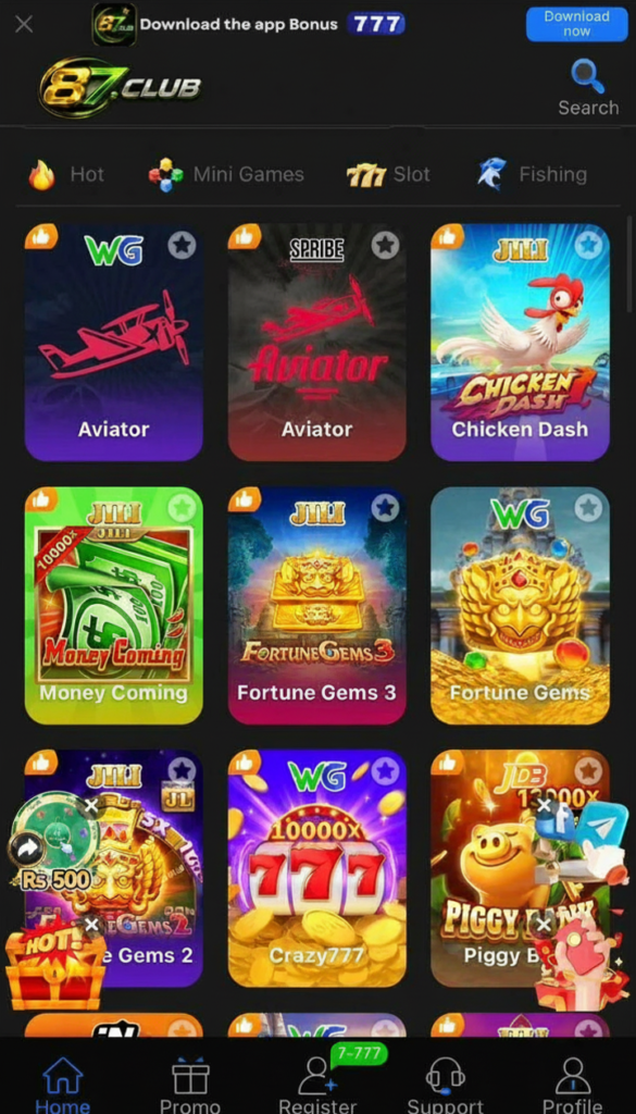 87.club Apk download