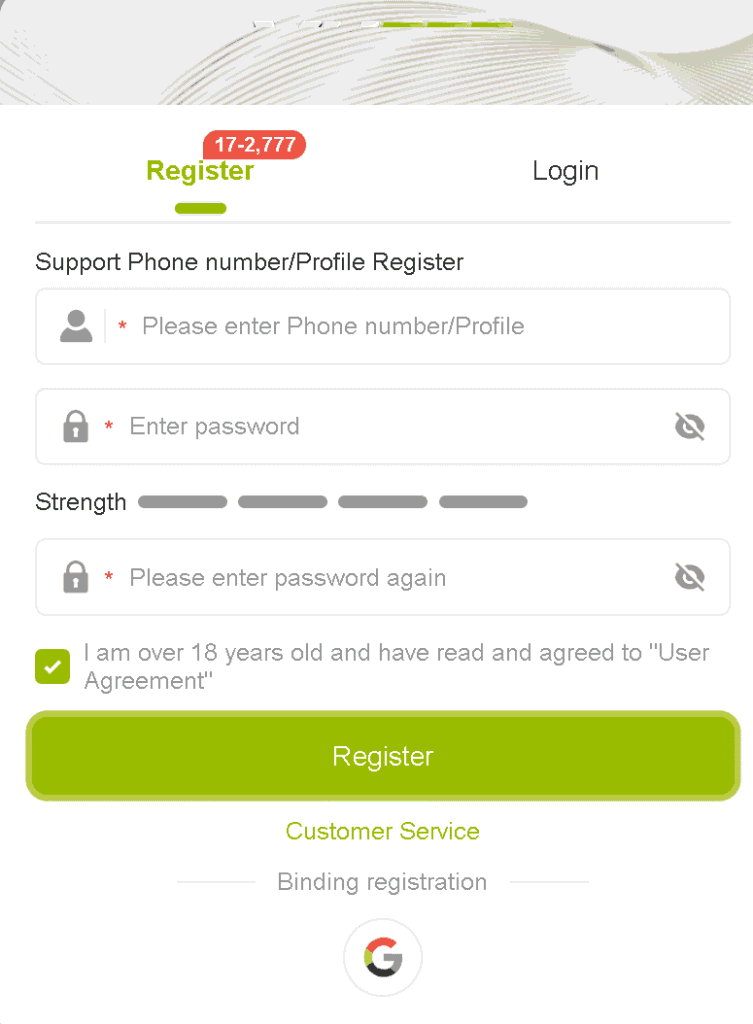 VH777 Game login